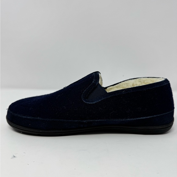 NEW Clarks Quilted Felt Slip On Dark Blue Cozy Slippers Size 10 Navy Blue W/Box🎁 - Picture 5 of 9